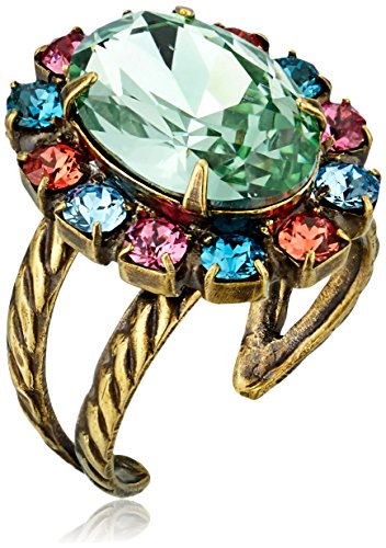 Sorrelli Happy Birthday Radiant Oval Adjustable Ring #TOP11