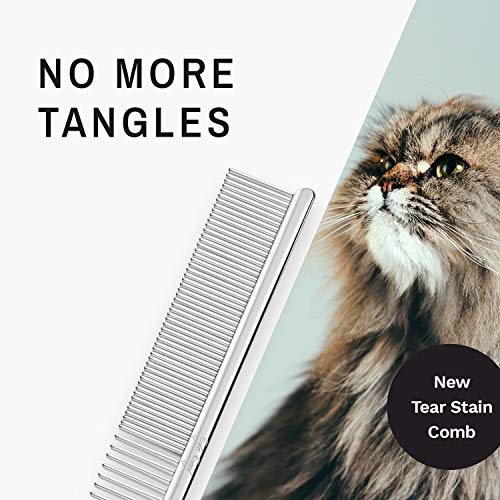 Eye Envy Tear Stain Remover Face Comb for Dogs and Cats| Fine/Coarse Comb with 80 Rounded Pins | Gently Remove Crusty… - Image 5