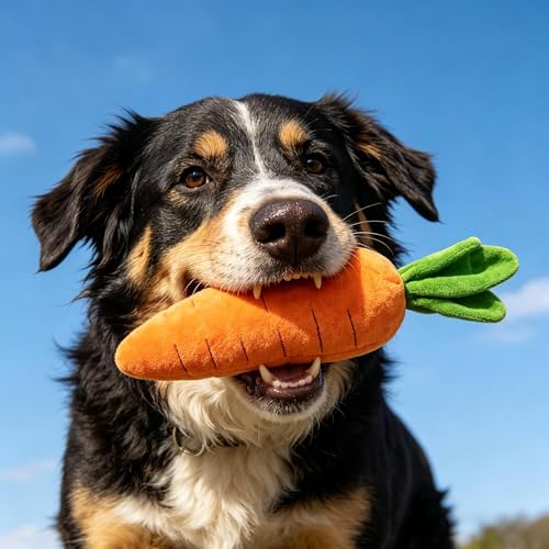 Juguete mordible para perro en forma de zanahoria miniatura 3