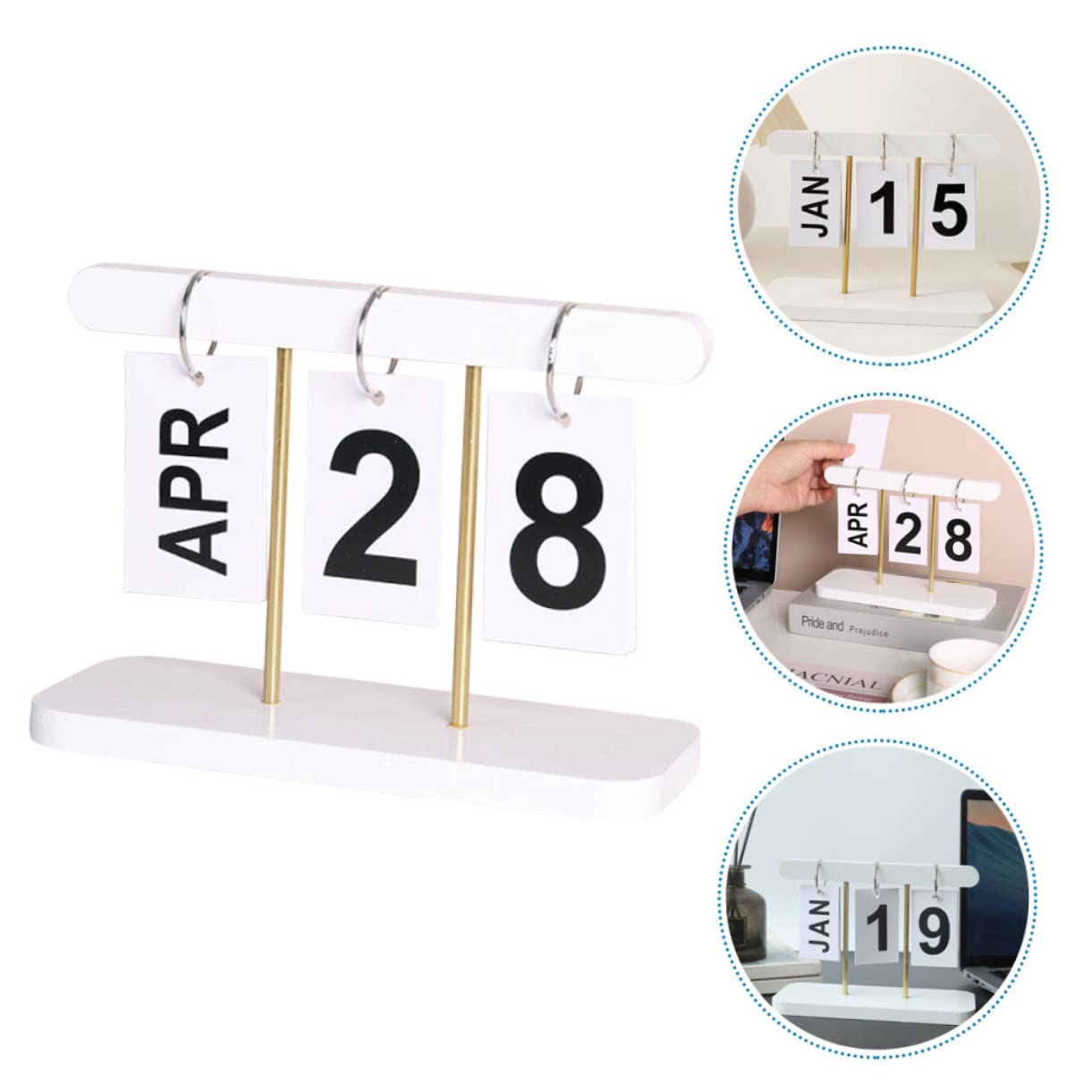 VILLCASE 3stücke Desk Standing Calendar Design Praktischer Tischkalender Für Home Office Dekoration Wiederverwendbarer Jahreskalender Und Anzeigt
