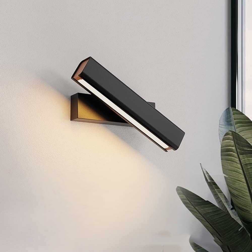 HYJAUSXB European wall Light - Wall Lamp Bedroom Bedside Rotatable Background LED Indoor Solid Lamp, Pendant