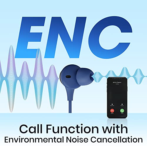 Image of ZEBRONICS Yoga N3 with 46 Hours Backup,Bluetooth V5.2 Wireless Neckband,Enc Calling,Gaming Mode (Upto 50Ms),Voice Assistant,Dual Pairing,Splash Proof&Type C (Blue),in-Ear