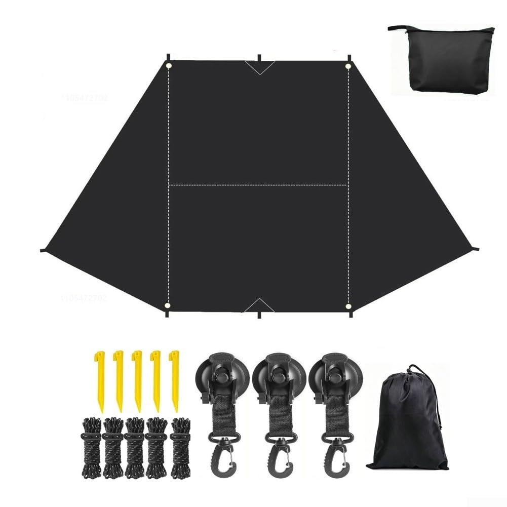 ZAMETTER Car Awning Shade Tarp Kit 2x3x4.5 m Oxford Cloth Sun Shade Canopy