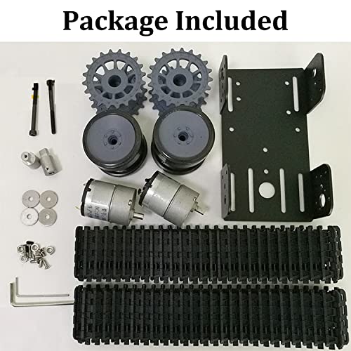 premium diy tracked robot chassis kit intelligent robotic chassis remote control caterpillar moving tank platform with high torque dc motors for arduino microbit raspberry pie python steam silver