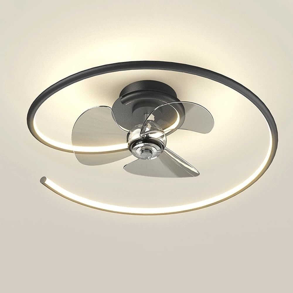 Lustre cage encastrée Sceilifan ventilateur plafonnier LED télécommande
