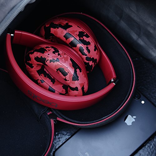 Image of WC Wicked Cushions Replacement Ear Pads for Beats Studio 2 & 3 (B0501, B0500) Wired & Wireless | Does NOT Fit Beats Solo | Softer PU Leather, Enhanced Foam & Stronger Adhesive | Red Camo