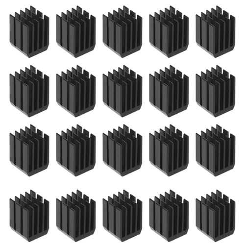 Disipadores de calor de aluminio negro 9x9x12mm con cinta térmica para GPU y MOSFET