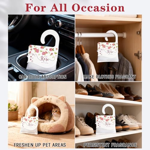13 PCS Rose Scented Sachets, Long Lasting Room Air Freshener Odor Deodorizer Eliminating for Home Drawer Closet Clothes, Natural Room Fragrance Potpourri Bag - Image 6