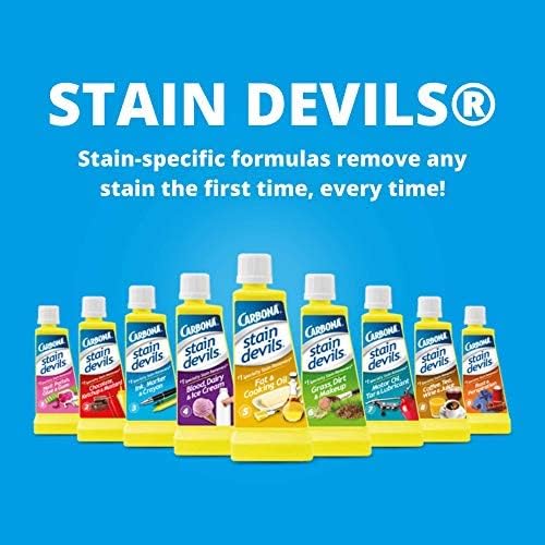 Carbona Stain Devils® #2 - Ketchup, Mustard & Chocolate | Professional Strength Laundry Stain Remover | Multi-Fabric Cleaner | Safe On Skin & Washable Fabrics | 1.7 Fl Oz, 3 Pack