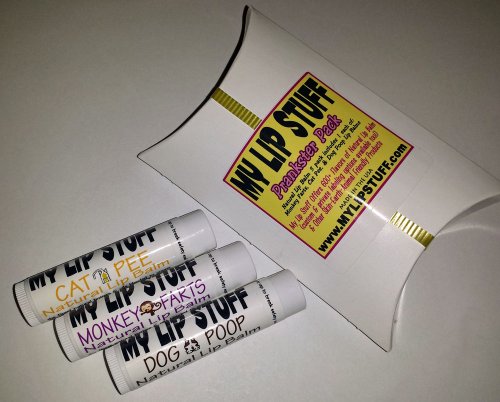 Prankster Pack (Monkey Farts, Dog Poop, cat Pee) Natural Lip Balm Set