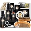Upgraded Beard Grooming Kit w/Beard Conditioner,Beard Oil,Beard Balm,Beard Brush,Beard Shampoo/Wash,Beard Comb,Beard…