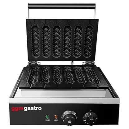 GGM Gastro | WEJ6 | Waffeleisen/Corn Dog Maker - Einzeln - Manuell - 1,55 kW - Form: Waffel am Stiel – Bild 7