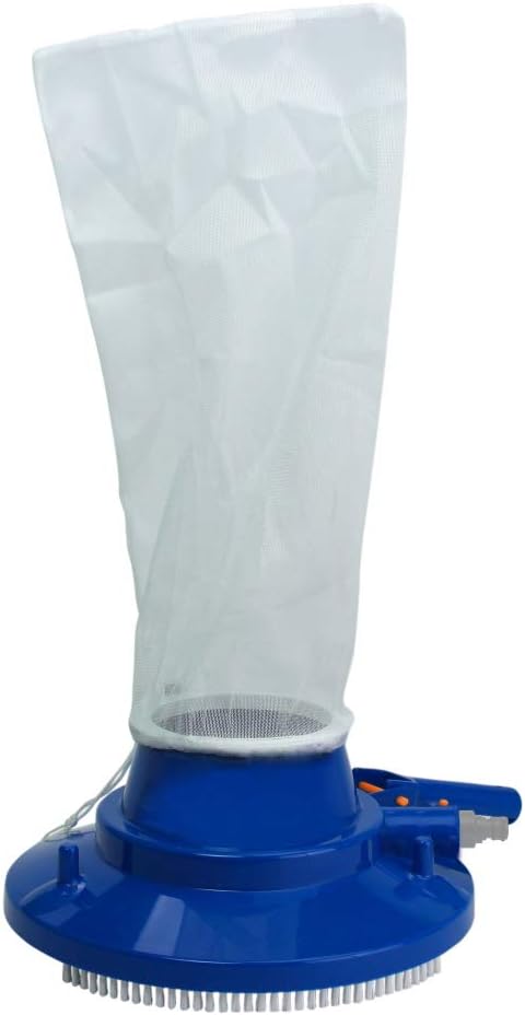 Aqua Select Leaf Bagger Pool Vacuum Cleaner Attachment with Brushes & Swivel Wheels | Ultra Fine Mesh Bag | Perfect for Seasonal Cleanup | for Above Ground & Inground Swimming Pools