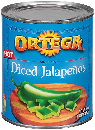 Ortega Diced Jalapeno Peppers - 26 oz. can, 12 cans per case