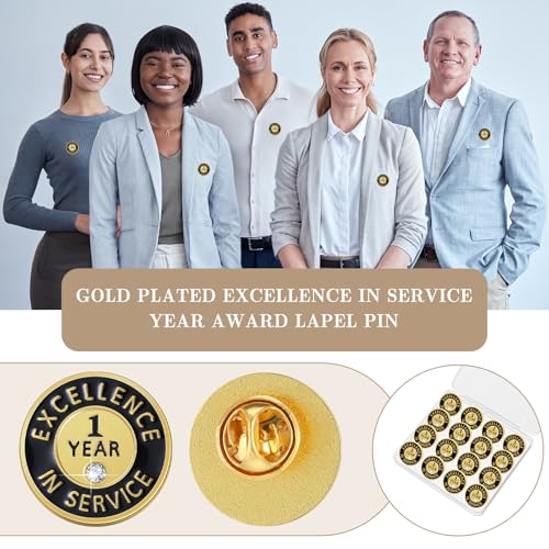 50 pcs year of service pin employee excellence award lapel pin performance recognition reward anniversary