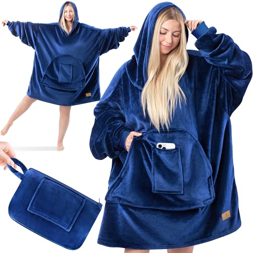 KESSER® Hoodie Decke Kuscheldecke mit Ärmeln Deckenpullover Vielseitig...