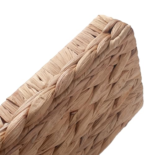 Badezimmer Eitelkeit Tablett Wasser Hyazinthe Toilettenpapierkorb für Aufbewahrung Lange Schmale Gäste Handtuchhalter (Natürliche 26 x 12.5 x 4.5cm)