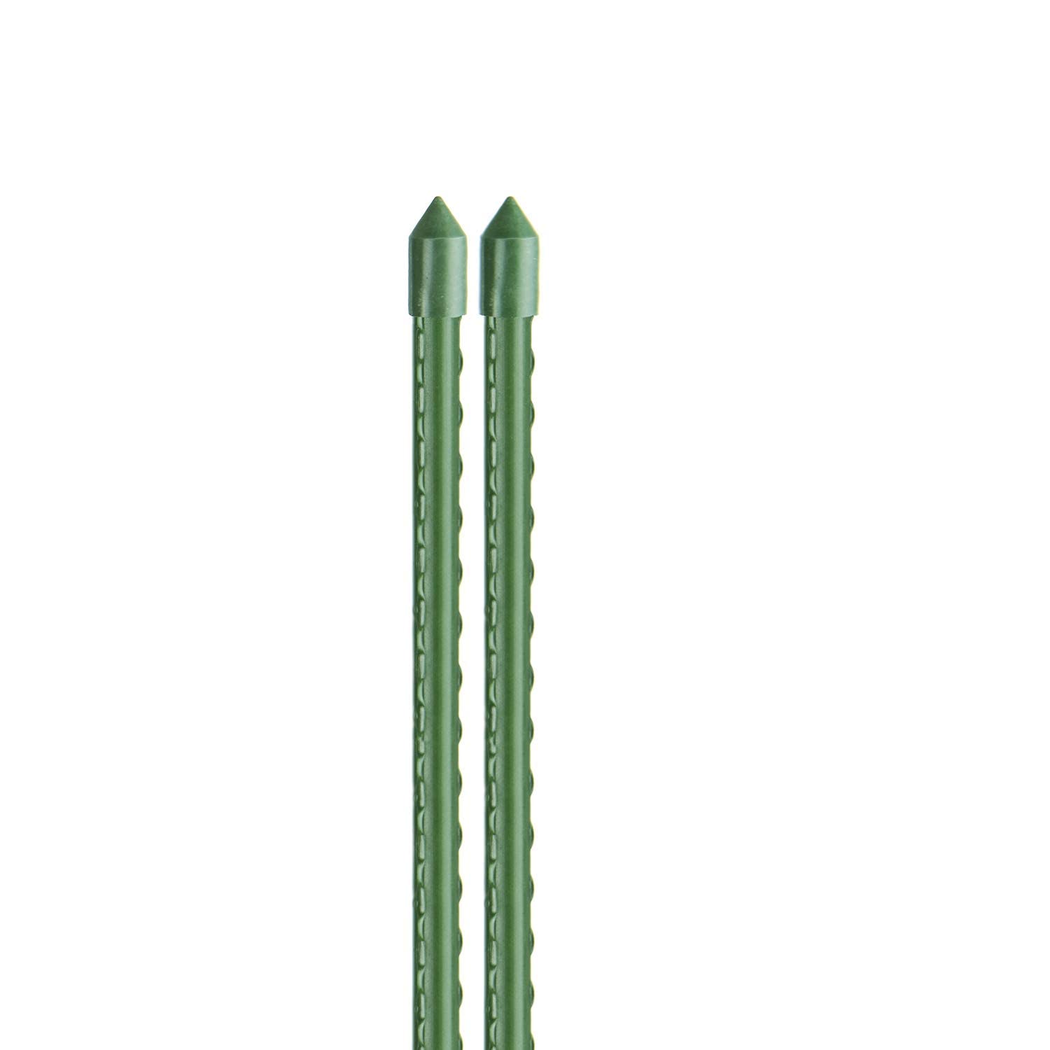 bellissa Rankhilfe Rankstäbe Pflanzenstütze 50er-Set Kunststoff grün 180 cm | Hochwertige Pflanzstäbe mit Stahlkern Ø 16 mm aus Plastik, widerstandsfähig für Rankpflanzen, Garten & Balkon