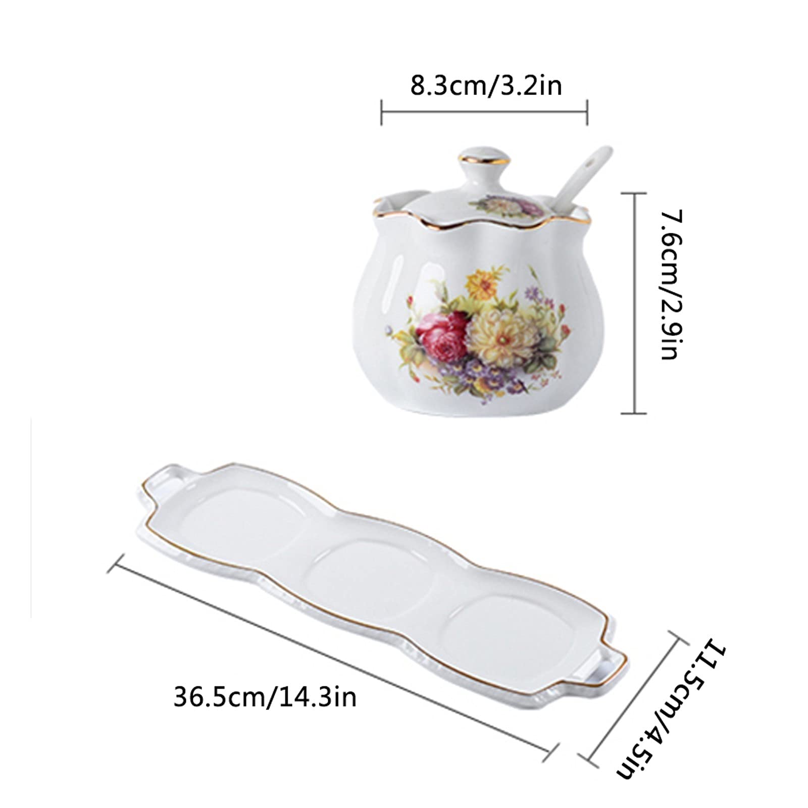 Dispenser per spezie Portaspezie Vaso per condimenti in ceramica Forniture da cucina Scatola per condimenti Scatola per condimenti per uso domestico Sale Aceto MSG Condimento Pot Condimento Spezie