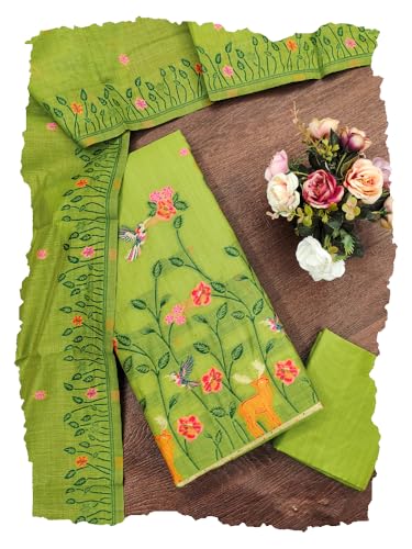 Image of DEVANGI Women's Jamdani Cotton Unstitched Suit & Dupatta Material