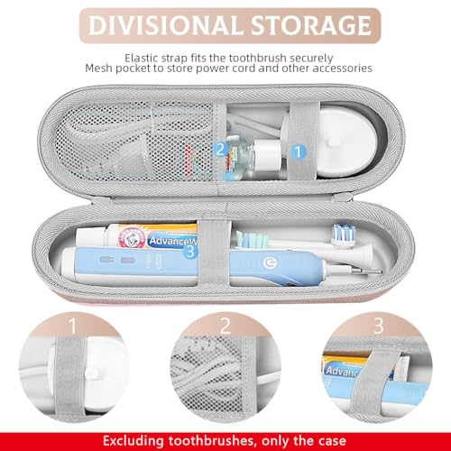 Image of HANNEA Electric Toothbrush Hard Travel Case for Oral-B Pro Pro 500 300 1500 iO Series 7 8 9, Portable EVA Protective Storage Bag Holder, Electric Toothbrush Cover case
