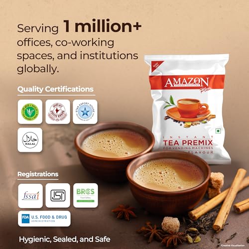 Image of Amazon 3 in 1 Instant Tea Premix Masala Plus 1 Kg Pack for Vending Machine
