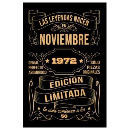 Cumpleaños Vintage Leyendas Nacen en Noviembre 1972: Regalo de 50 cumpleaños para mujeres y hombres, regalo de 50 cumpleaños para él/ella, Cuaderno Diario | regalos de noviembre