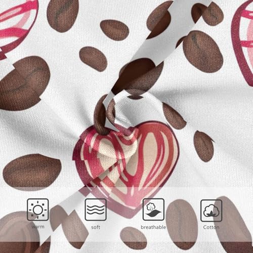 Heart Chocolates Coffee Beans White Toddler Underwear Custom 2t Cotton Panties for Girl Fun Print Underpants Briefs3