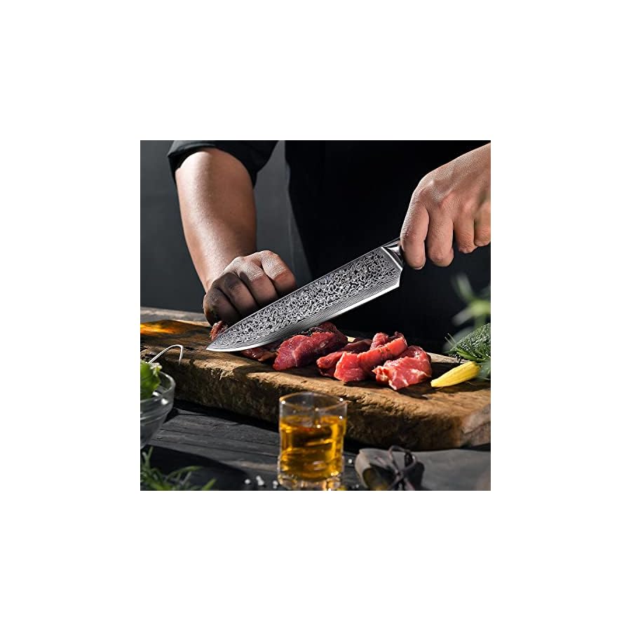 FANTECK-Chef-Knife-8-Inch-Japanese-Damascus-Kitchen-Knife-VG10-Super-Steel-67-Layer-High-Carbon-Professional-Kitchen-Chef-KnivesFull-Tang-Ergonomic-G10-Handle-with-Sheath-Sharpener FANTECK Chef Knife 8 Inch Japanese Damascus Kitchen Knife, VG10 Super Steel 67 Layer High Carbon Professional Kitchen Chef Knives,Full Tang Ergonomic G10 Handle-with Sheath & Sharpener