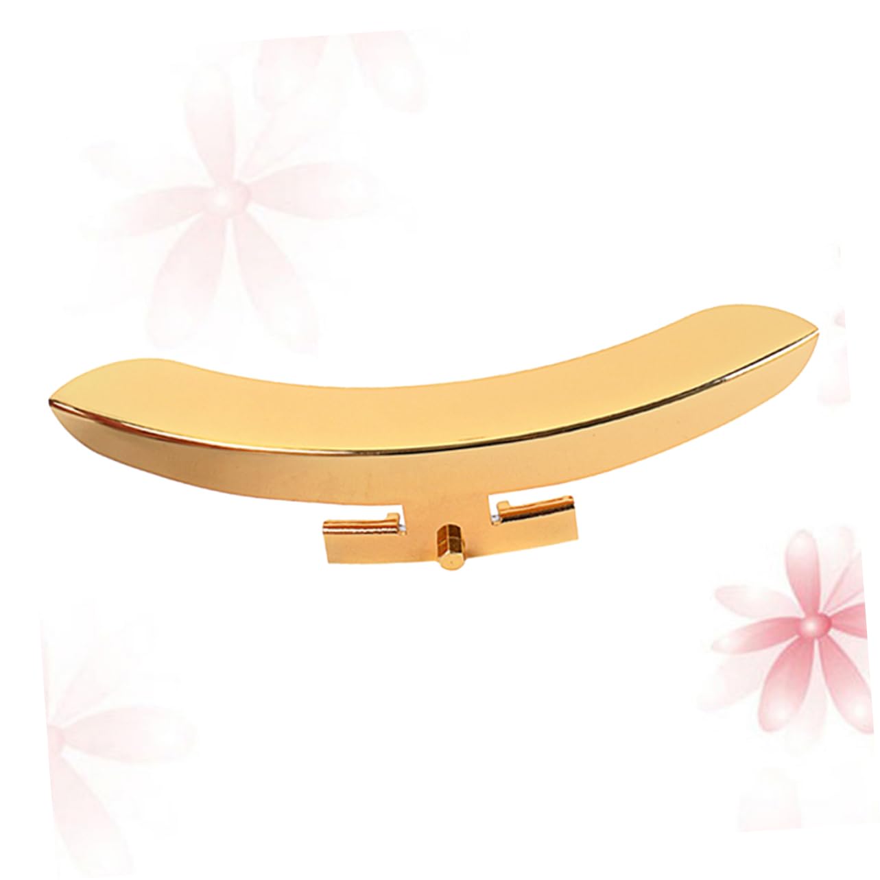 HANABASS Metal Banjo Armrest Protector Golden Single Leg Replacement Part with Screw for Vintage Banjos Elegant Mirror Finish Design for Use and Restoration