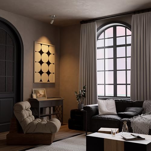 Image of LED Ceiling Spotlight - Adjustable Rotatable 350 & 90 Tilt, 7W (770 lm) 3000K CRI ≥97, Flicker-Free Anti-Glare, Brushed Nickel, Spot Light for Living Room, Bedroom, Corridor, Artworks