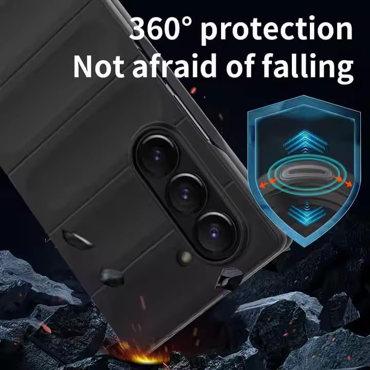 Image of Connexa Silicon UltraGuard Pro Back Cover for Galaxy Fold 6 - Shockproof, Anti-Slip Grip, Drop-Resistant, and Enhanced Corner Protection (Smart Phone NOT Included) (White)