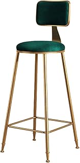Los taburetes de Bar Muebles Modernos Sillas de Comedor Taburete de Bar Taburete de Metal con Respaldo L Taburete de Cocina Tapizado en Terciopelo Taburete de Bar de diseño Moderno Taburete de bistr