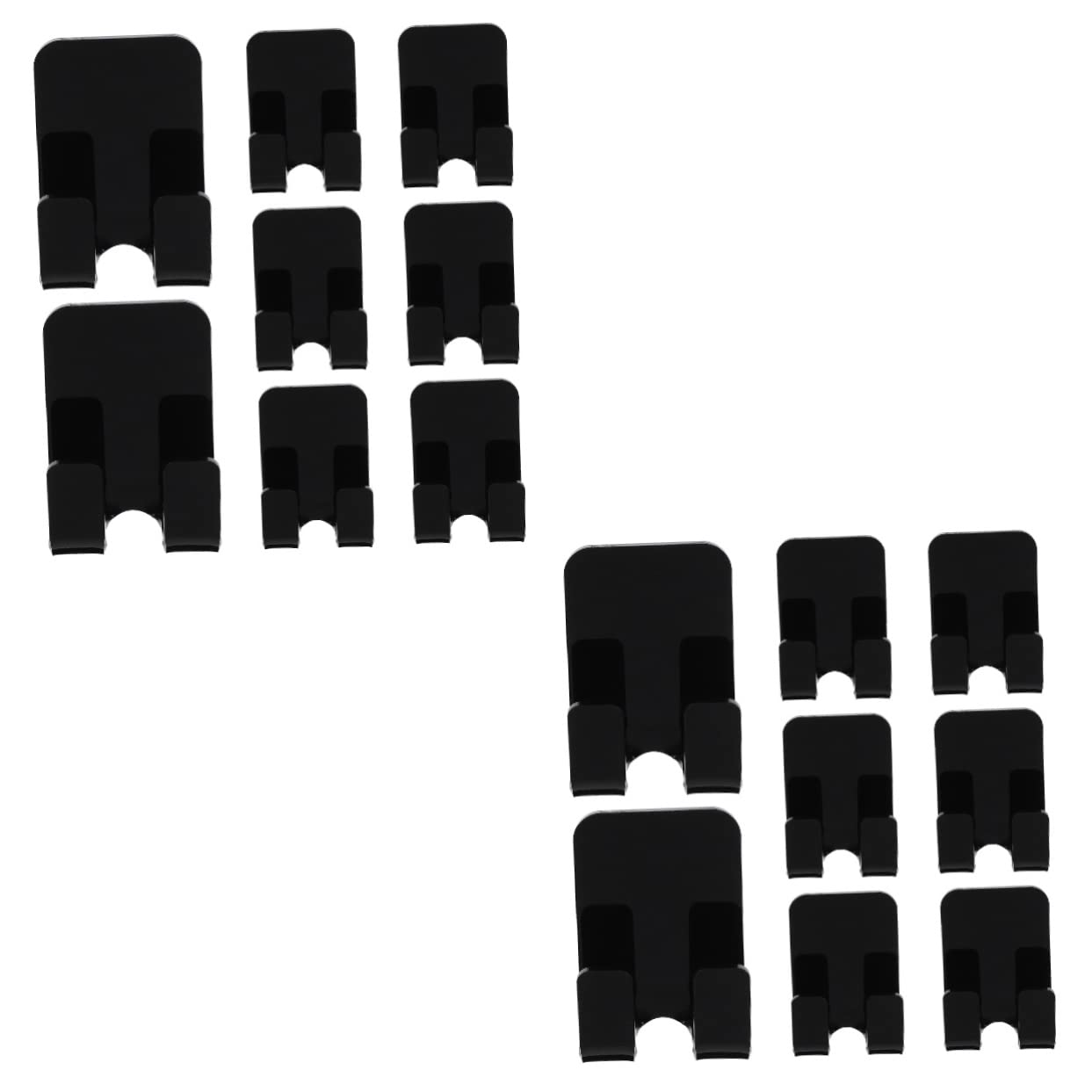 Crochet de salle de bain Alipis en acrylique transparent, lot de 16 pièces sans perçage