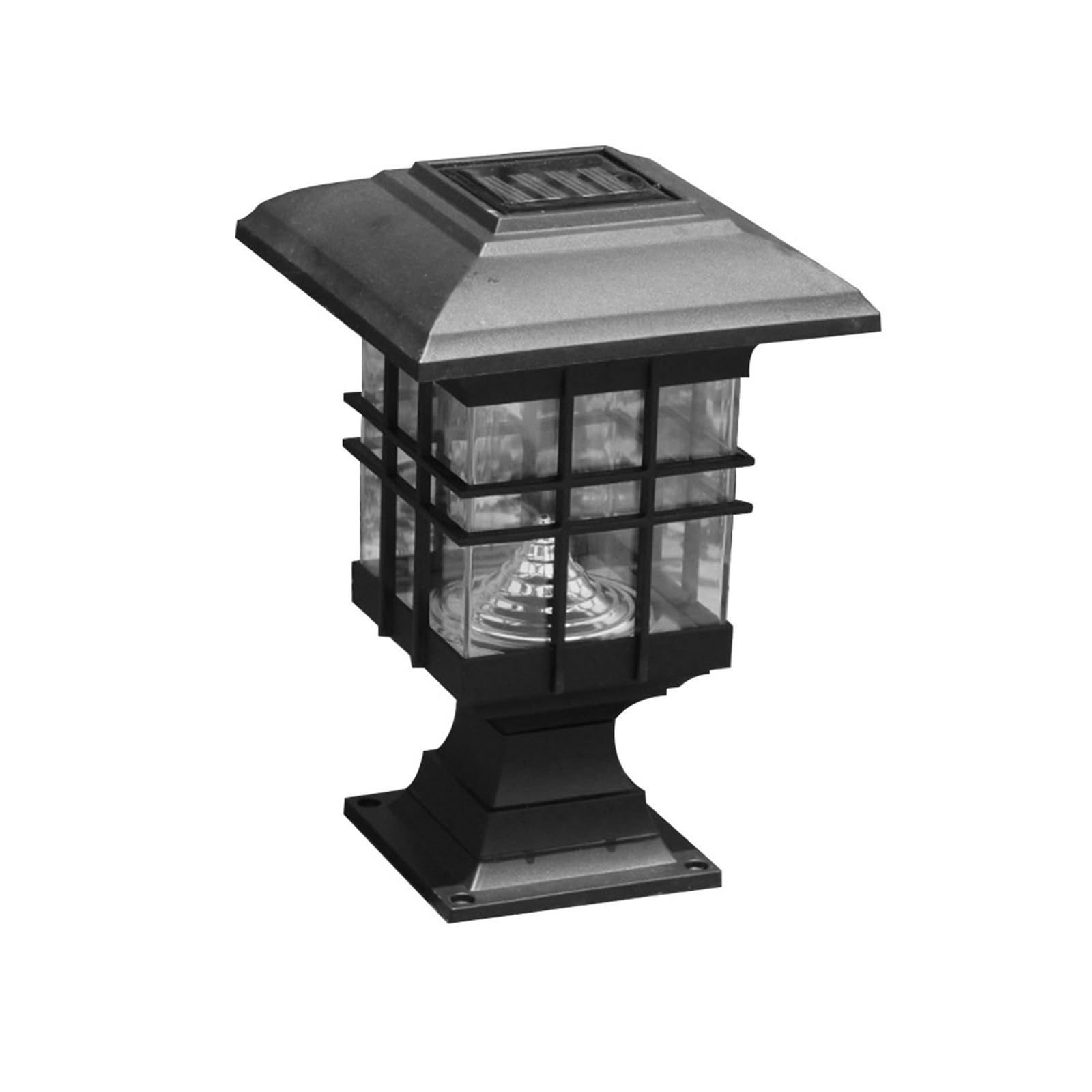 TRDEWR Solar Powered LED Garden Yard Pillar Lamp Outdoor Decorative Auto On/Off Light Efficiently Utilize Sunlight