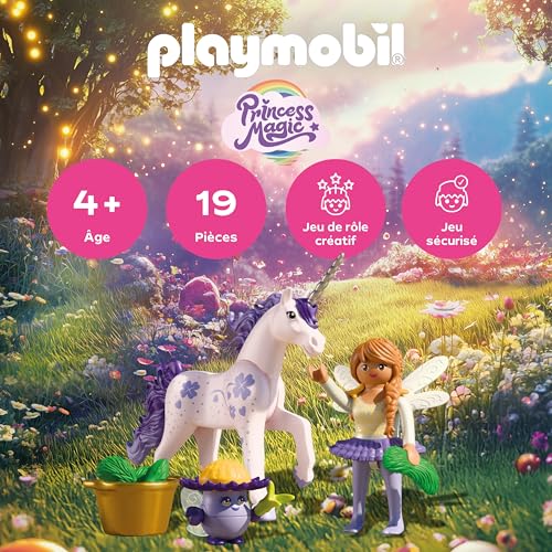 Playmobil Magic Unicorns 71843 Licorne Lavande porte bonheur avec fée - vue 3