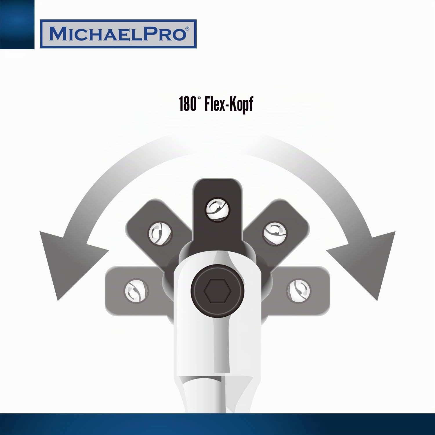 MichaelPro MP007001 3/8 Zoll Drive Flex Hand/Breaker Bar für extra Drehmoment