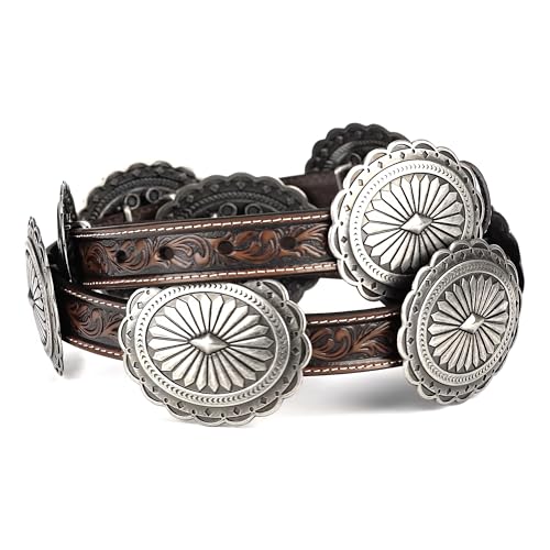 ARIAT Women's Tooled Leather Concho Belt2