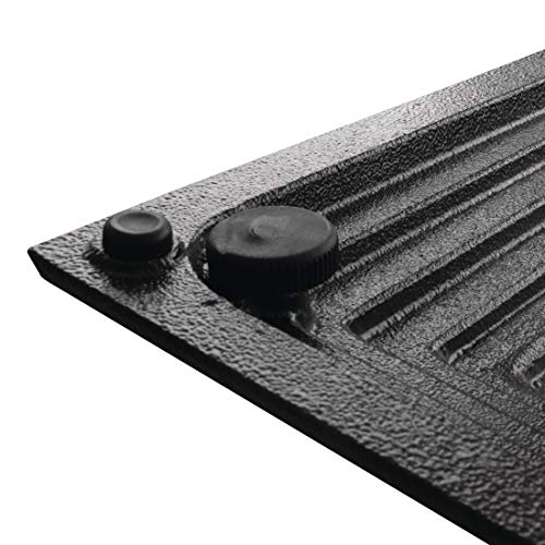 Bolero Gusseiserner quadratischer Tischfuß, schwarz, Abmessungen: 720(H)x 425(B)mm, Cafés Bars Kneipen Restaurants Heimgebrauch, vorgebohrt, Verwendung mit Platten bis zu 800mm rund (separat erhältlich), CE153