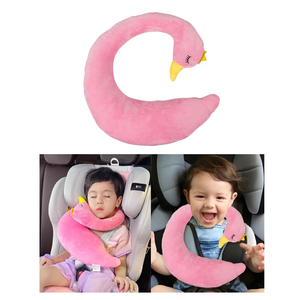 HKSICHENGKEJI Car Travel Pillow for Kids Car Seat Pillow Cute Cartoon Travel Pillow Cushion Breathable Head and Body Support Pillow for Sleeping