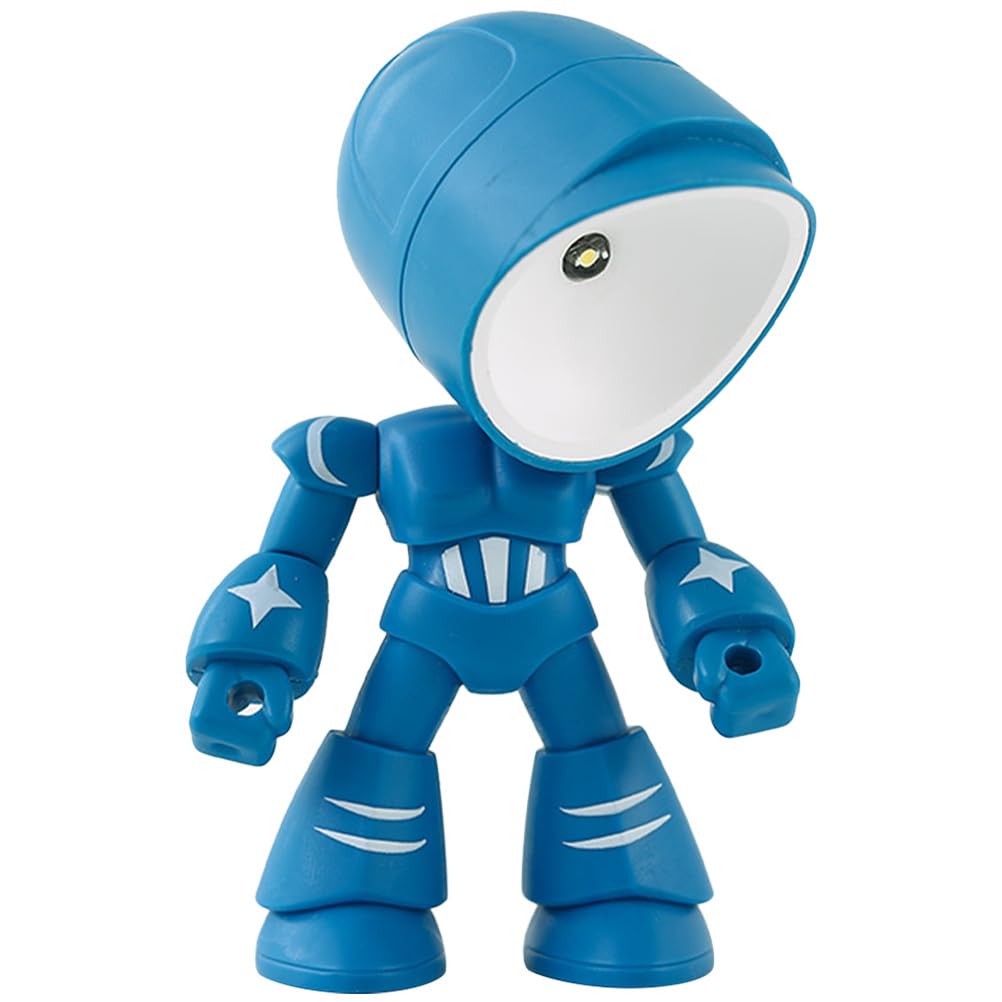 Mikikit Robot Lamp, 3.74In Touch-Controlled Adjustable Head Night Light, USB-Rechargeable Mini Bedside Desk Lamp for Kids Bedroom & Study
