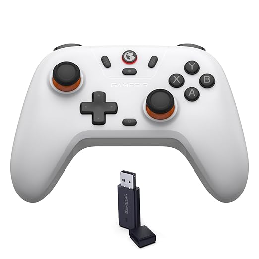 GameSir Nova Lite 2.4g Controller for PC, Steam, Switch, iOS and Android devices, Wireless Gaming Gamepad with Hall Effect Joysticks, Turbo Function - White