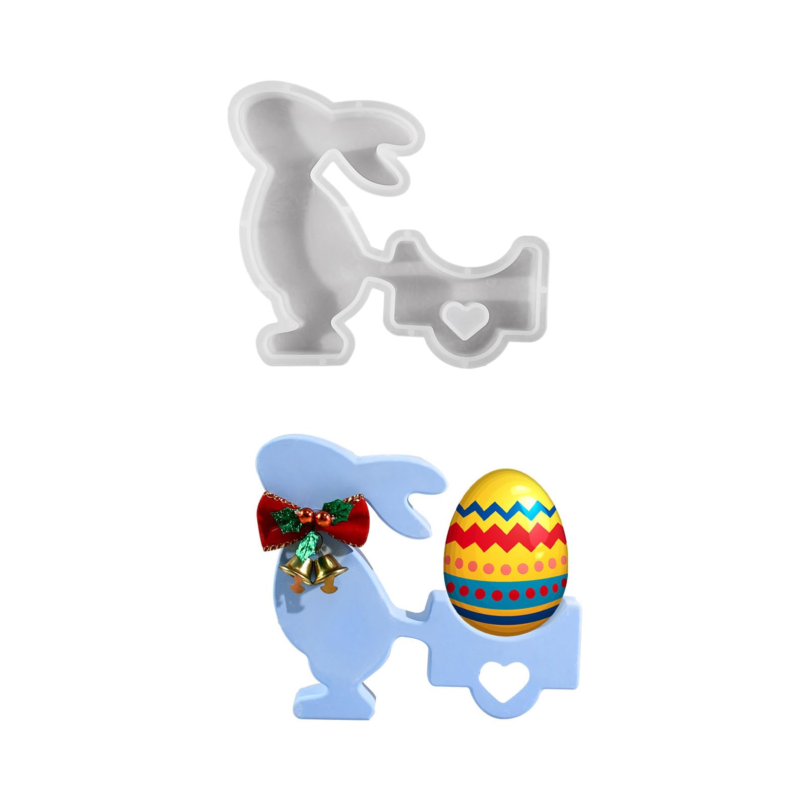 CUNZJIA Handicrafts Making Baking Silicone 3D Ornament Castings Handmade Decorations Clay Rabbits Craft