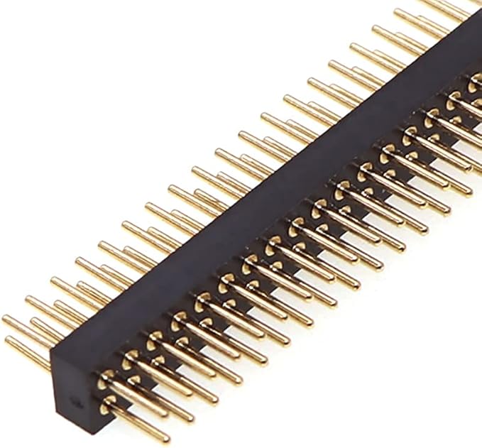 ESimpo 10pcs 2.54mm (0.1") Round Male Pin Header 2X40P 80Pin Straight