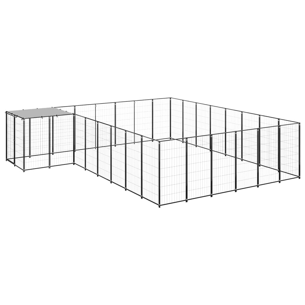 Forniture per animali domestici Cuccia per cani Nero 15,73 m Acciaio Animali e forniture per animali domestici