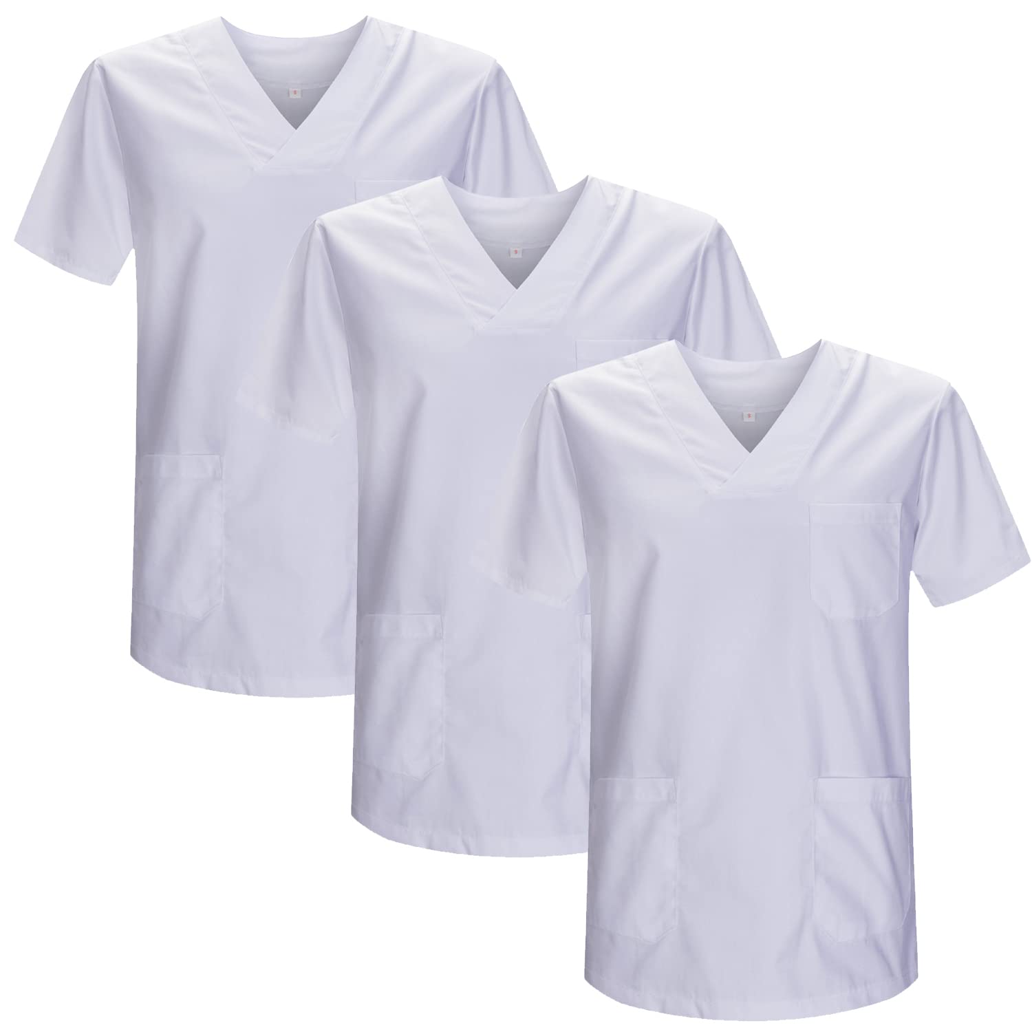 MISEMIYAUnisex Pack 3 Pcs - Unisex Sanitary Jacket Mz-3-817 Medical Scrubs Shirt (pack of 3)