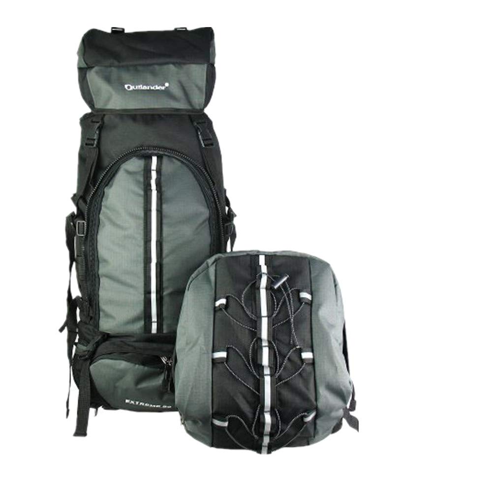 80L Internal Frame Backpack Hiking Backpack Backpacking for Camping Mountaineering Fishing (80L Gray