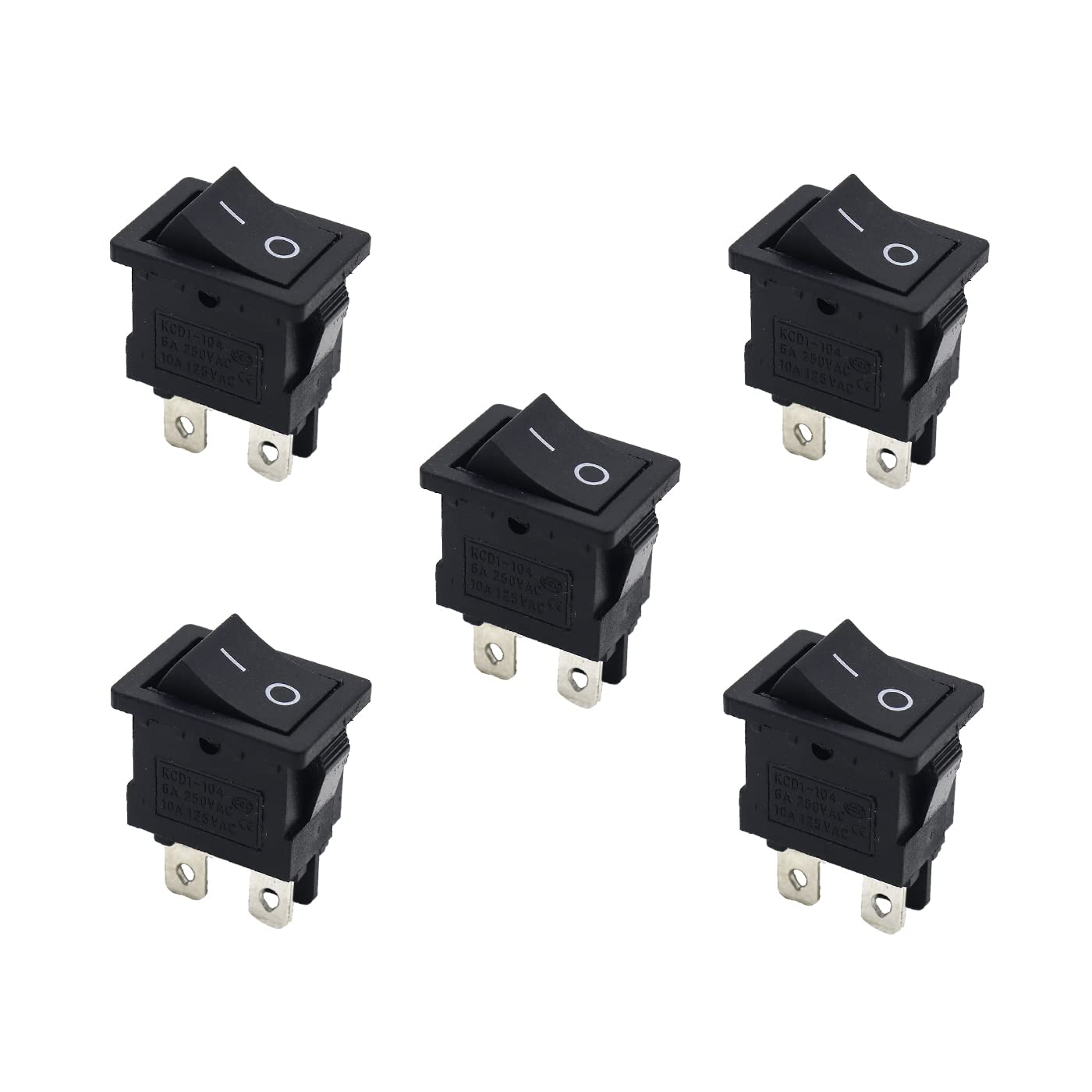 Electronic Spices KCD1-104 6a 250v Ac Black Color 4 Pin Dpdt Small Plastic Rocker Switch Pack of 5pcs (B0BFQ85C7P) Amazon Price History, Amazon Price Tracker