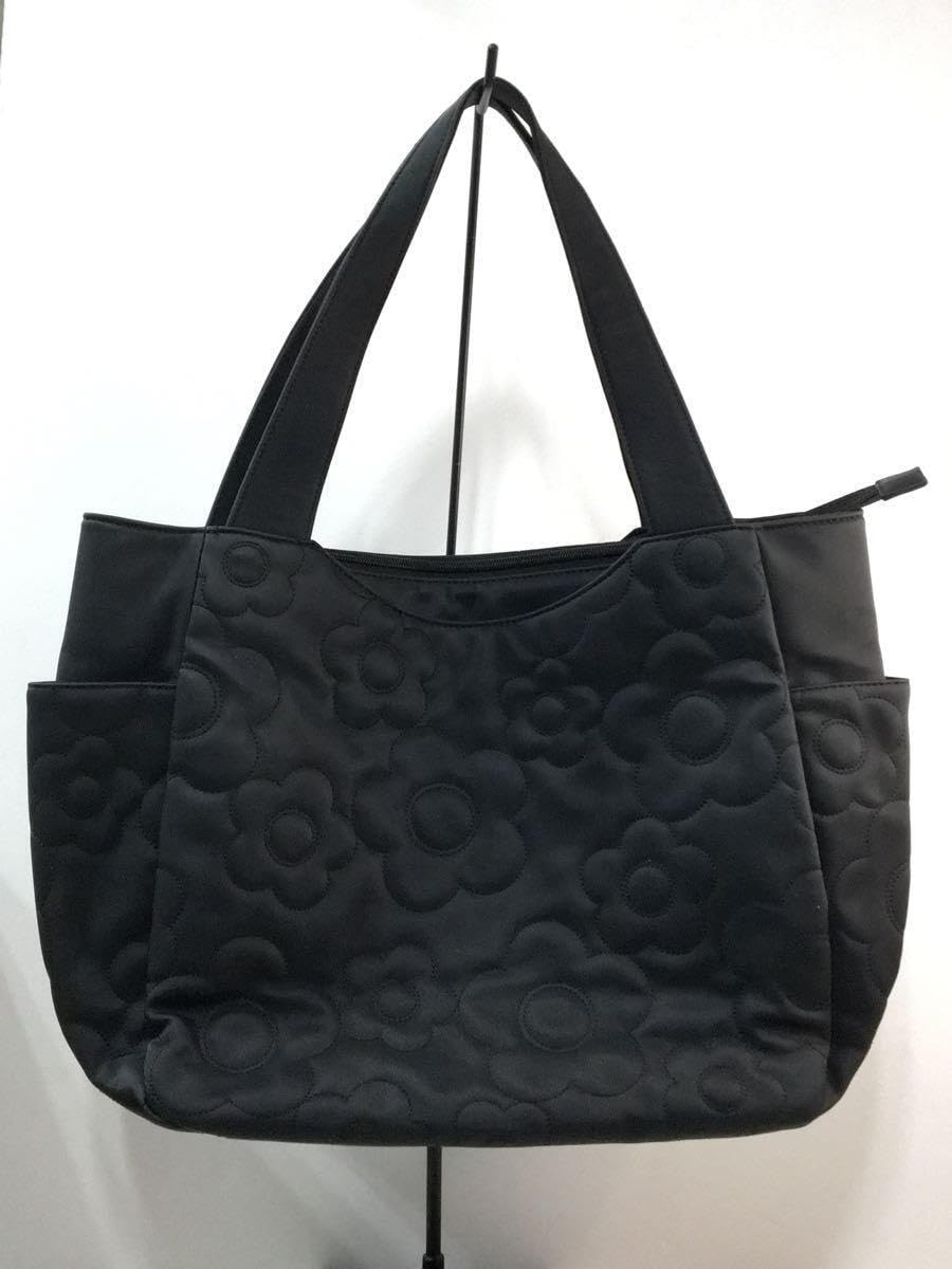 MARYQUANT デイジーランダムキルトトート Amazon.co.jp: MARY QUANTトートバッグ-BLK花柄デイジーランダム