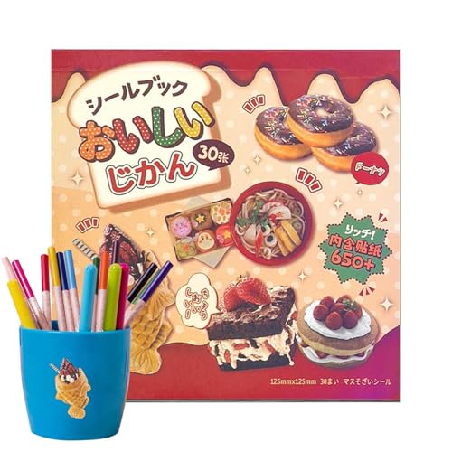 Pegatinas de scrapbooking con temas de comida – Pegatinas divertidas y coloridas para diario, portátil, botella de agua, álbumes de recortes, manualidades | Ense
